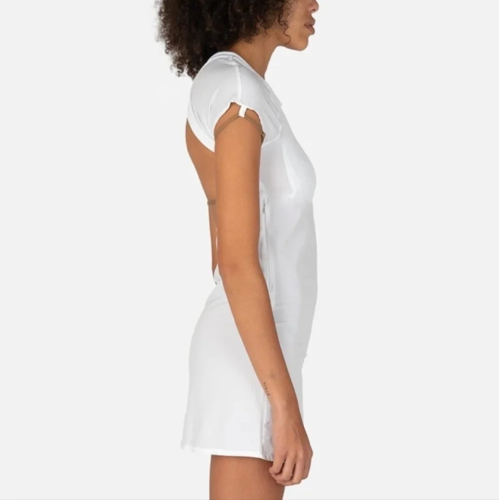 Nike X JACQUEMUS La Robe Mini Dress White Size M Tenniscore - Picture 2 of 15